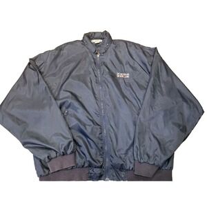Vintage‎ Carnival Cruise Line Full Zip Windbreaker Jacket Royal Blue Size Large